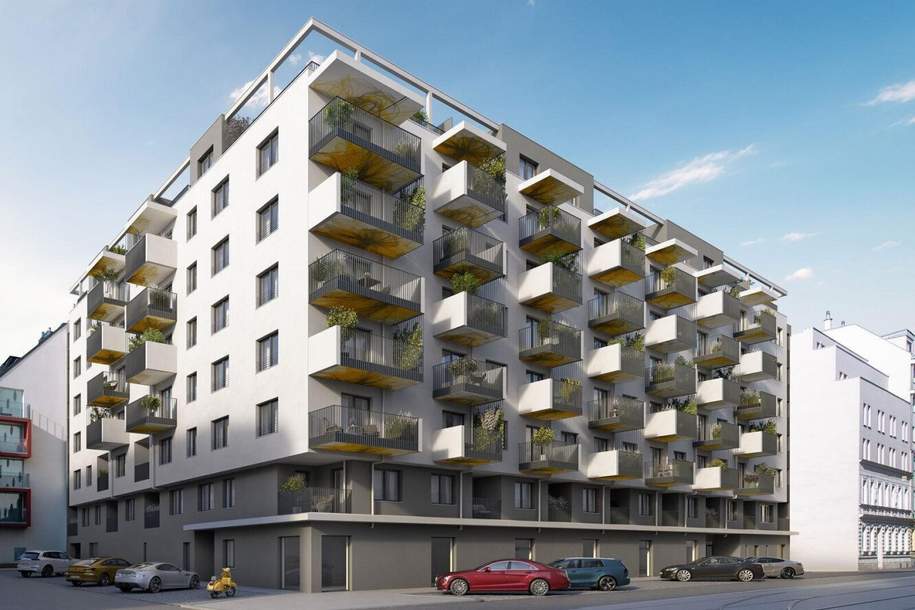 Moderne 2-Zimmer-Wohnung mit Balkon & Fußbodenheizung nahe U-Bahn in 1210 Wien, €999!, Wohnung-miete, 999,00,€, 1210 Wien 22., Donaustadt