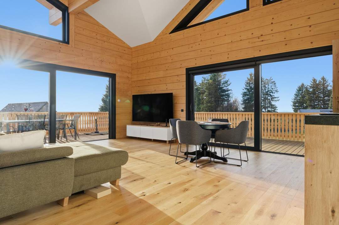 Doppelhaushälfte in Holzbauweise mit TOP Aussicht * große Terrasse * Garten