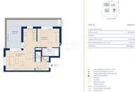 Wunderschöne 2 Zimmerwohnung mit Dachterrasse! Westseitig und im letzten Stock ohne Schrägen!