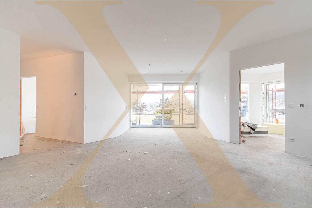 ERSTBEZUG! Lichtdurchflutete 4-Zimmer-Wohnung mit riesen Terrasse samt traumhaftem Donaublick zu verkaufen!