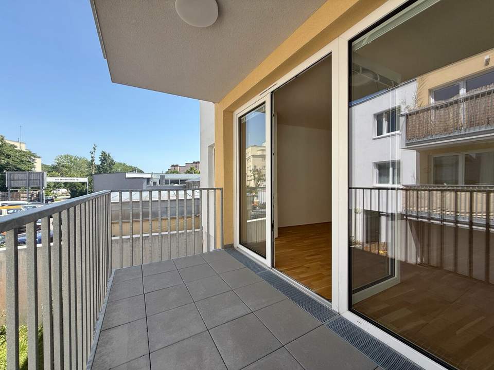 Erstbezug - 2 Zimmerwohnung I Nähe Donau I ca. 5,5m² Balkon I Tiefgarage I Fußbodenheizung I Fernwärme