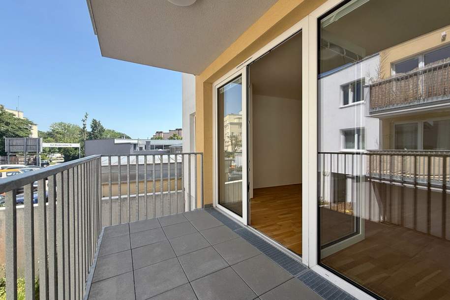 Erstbezug - 2 Zimmerwohnung I Nähe Donau I ca. 5,5m² Balkon I Tiefgarage I Fußbodenheizung I Fernwärme, Wohnung-miete, 999,00,€, 1210 Wien 21., Floridsdorf