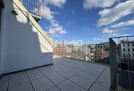 Unglaublich helle 2-Zimmer-Wohnung mit Südost-Terrasse – top angebundener Erstbezug im BEIM DONAUUFER