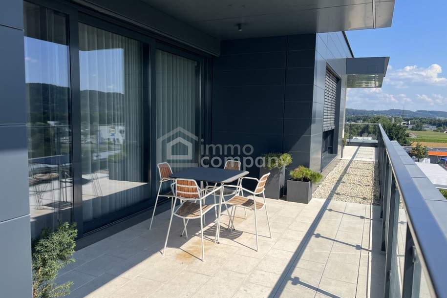 Modernes Büro mit Dachterrasse und Weitblick – 68 m² im 3. Obergeschoss, Gewerbeobjekt-miete, 1.210,66,€, 8200 Weiz