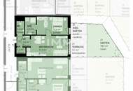 Stilvolle 2-Zi Wohnung 42m² mit Garten, Terrasse, U-Bahn &amp; Tiefgarage in Aspern!