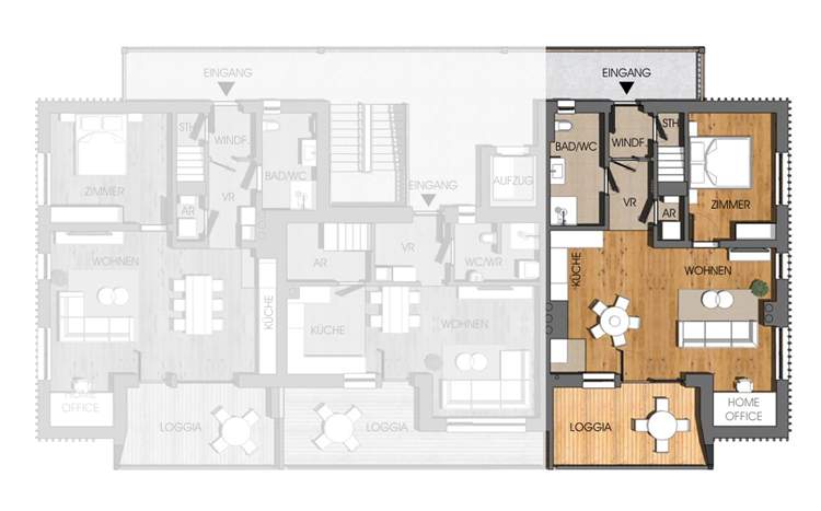 15605 - Modernes Wohnen mit Loggia im naturnahen Wohndorf