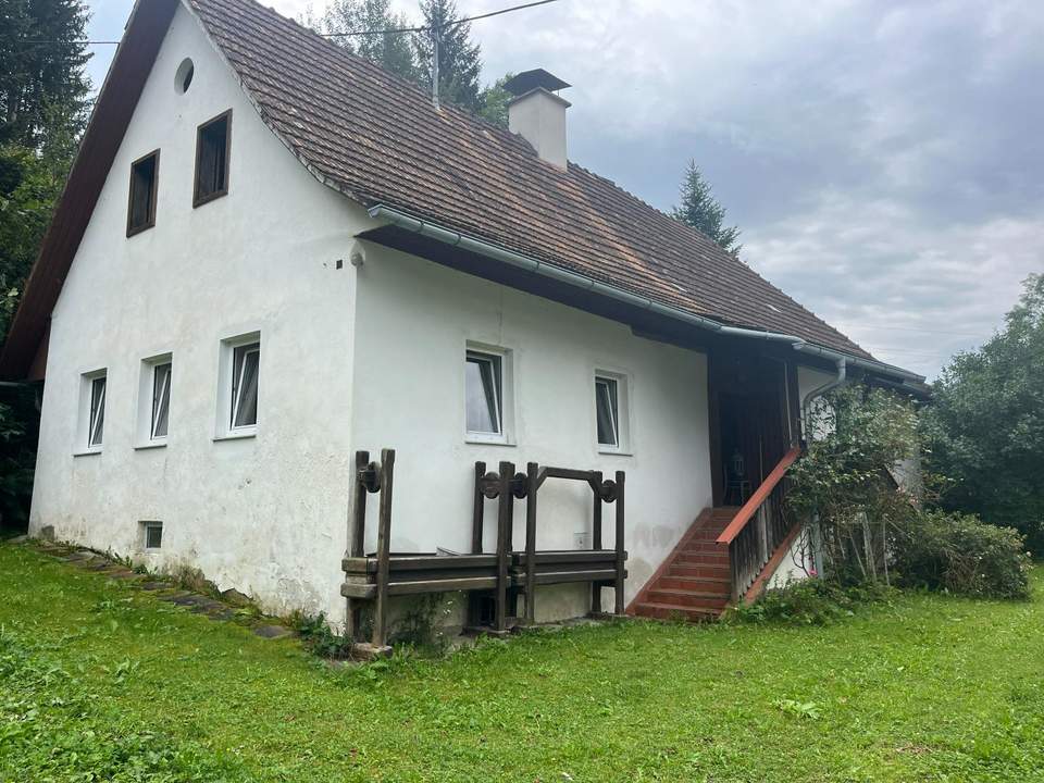 Uriges Bauernhaus in idyllischer Lage mit Wald und Wiesenflächen