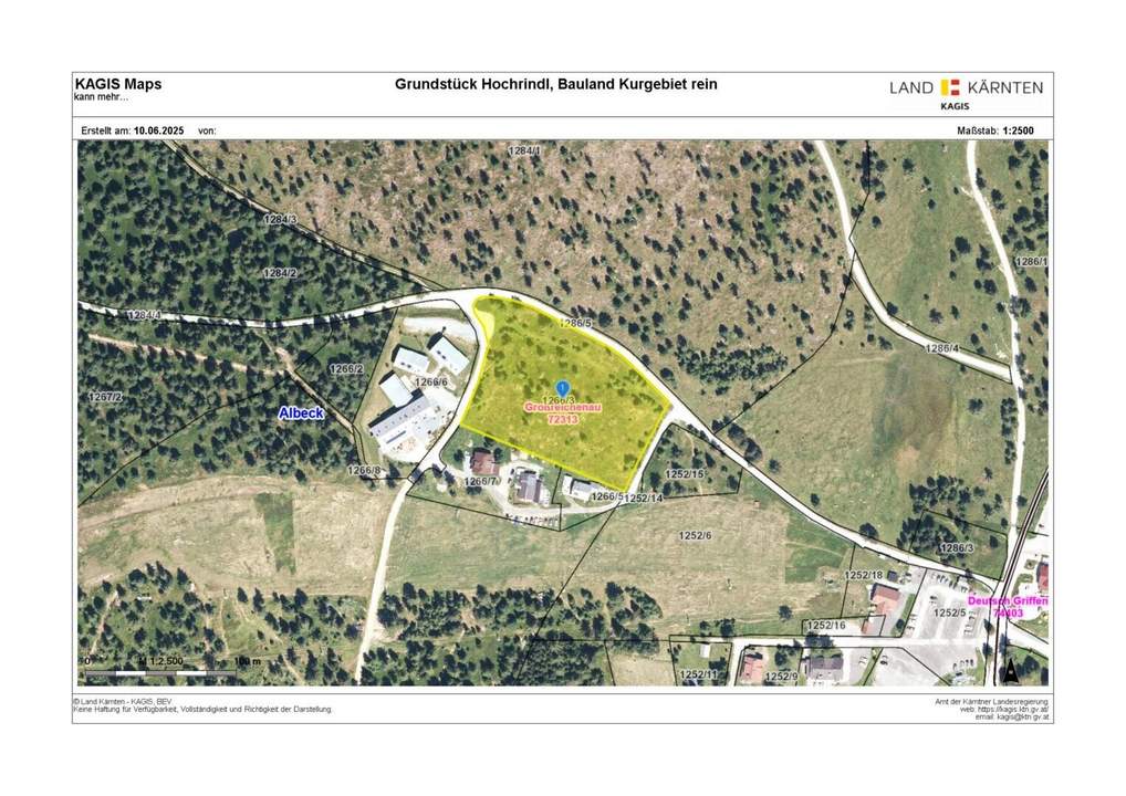 Attraktives 10.323 m² Baugrundstück direkt an der PISTE (Widmung: Bauland/Kurgebiet rein)