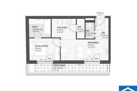 Vorsorgewohnungen im "Bonsai" - Moderne Wohnungen in bester Lage, Wohnung-kauf, 281.200,€, 1220 Wien 22., Donaustadt