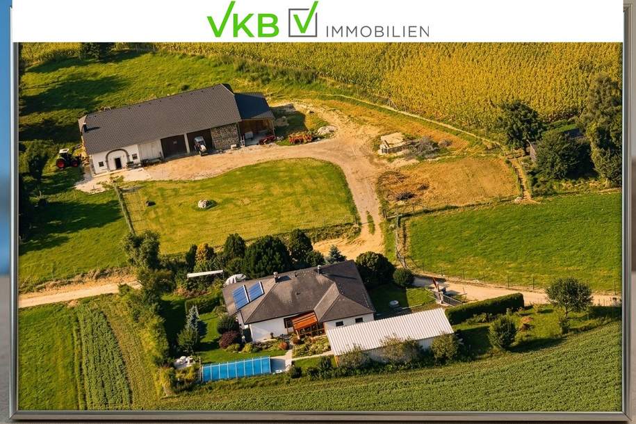 Exklusive Liegenschaft in Weißkirchen – Großzügiges Einfamilienhaus mit Pool, Nebengebäuden &amp; außergewöhnlichem Entwicklungspotenzial, Haus-kauf, 1.100.000,€, 4616 Wels-Land