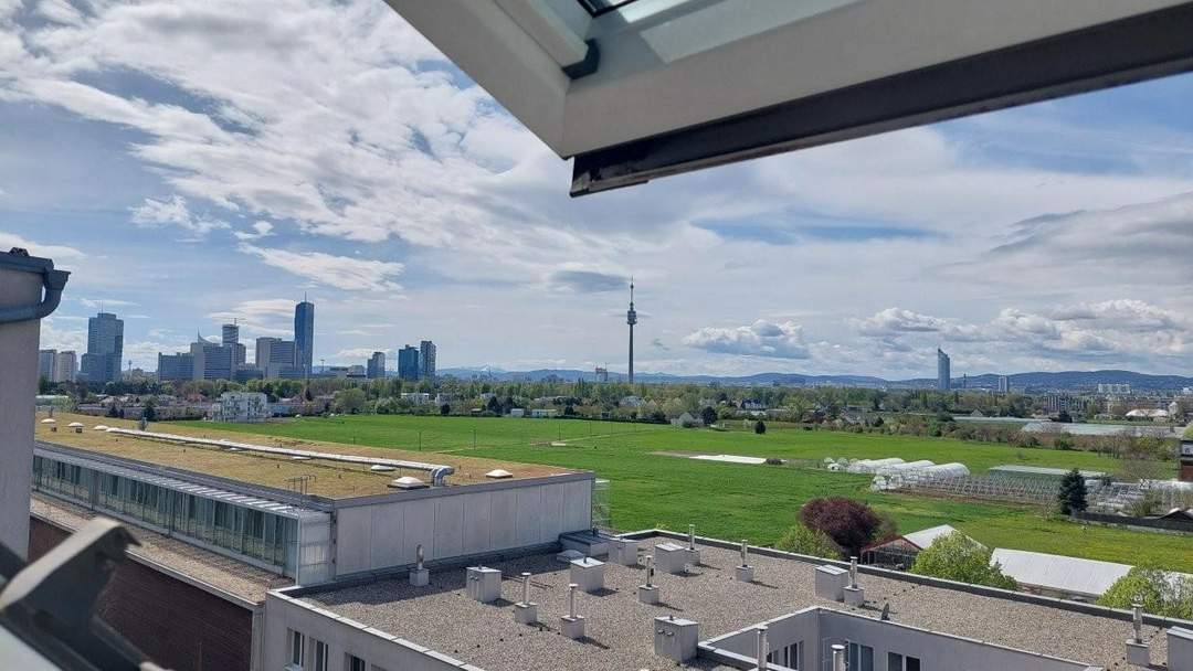 "Traumausblick! Dachgeschoß-Mietwohnung 7. Liftstock + PP - Donauzentrum U1 Kagran - Alte Donau"