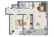 Gut geschnittene Wohnung mit Weitblick - zentrumsnah, ruhig, mit zugeordnetem Freistellplatz!