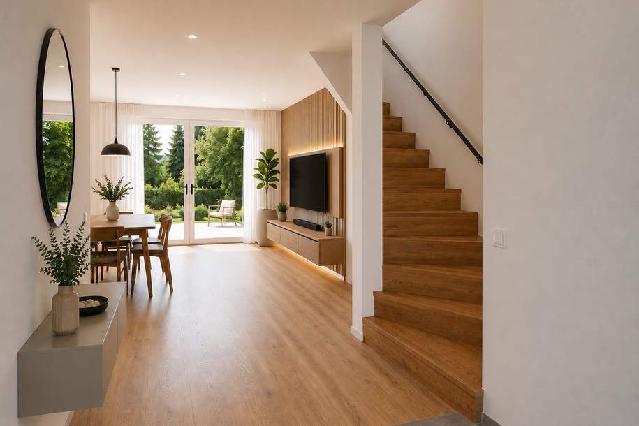 Modernes Reihenhaus mit Eigengarten und Terrasse in attraktiver Lage von Villach, Haus-kauf, 499.000,€, 9500 Villach(Stadt)