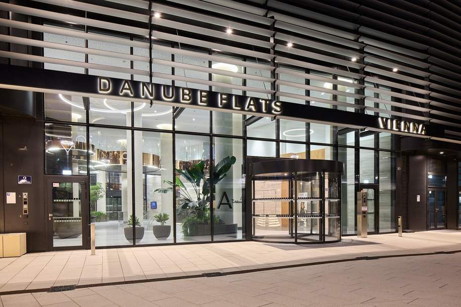 DANUBE FLATS · 25. Etage – Eine Adresse, die es nur einmal gibt - ein Apartment für Genießer und Investoren 3,6% brutto Anfangsrendite, Wohnung-legalform.mietkauf, 649.000,€, 1220 Wien 22., Donaustadt