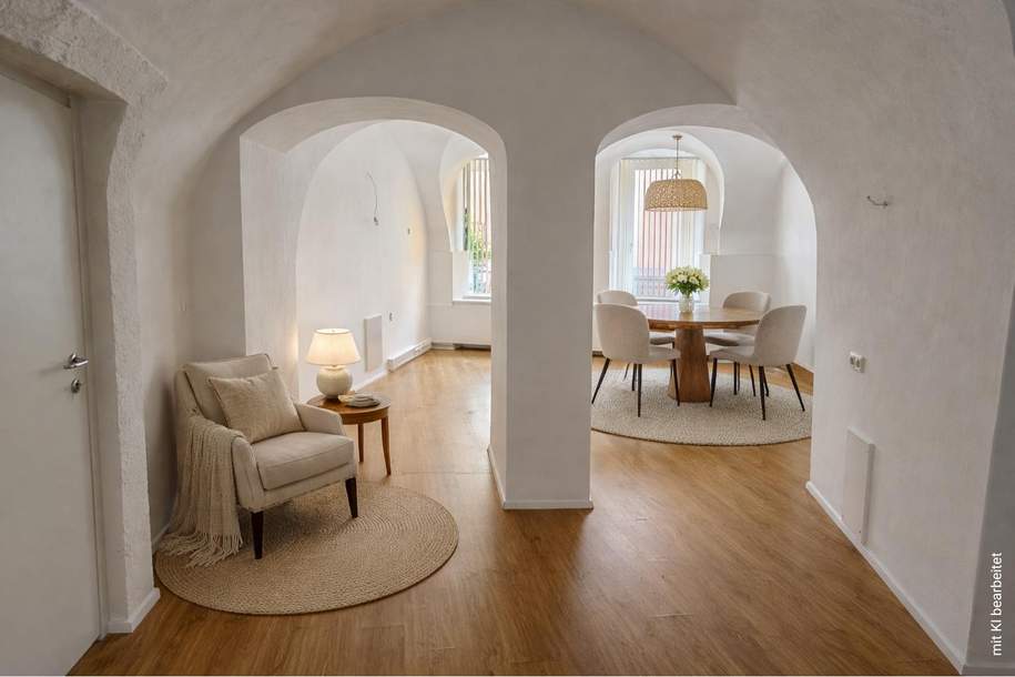 Urbanes Loftgefühl im historischen Gewölbe – Mietwohnung im Herzen von Enns, Wohnung-miete, 869,00,€, 4470 Linz-Land