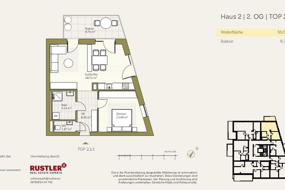 Entspannung pur auf den schönen Außenflächen des Projekts Schlosspark | Geräumige 2-Zimmerwohnung, Wohnung-miete, 828,57,€, 8054 Graz(Stadt)