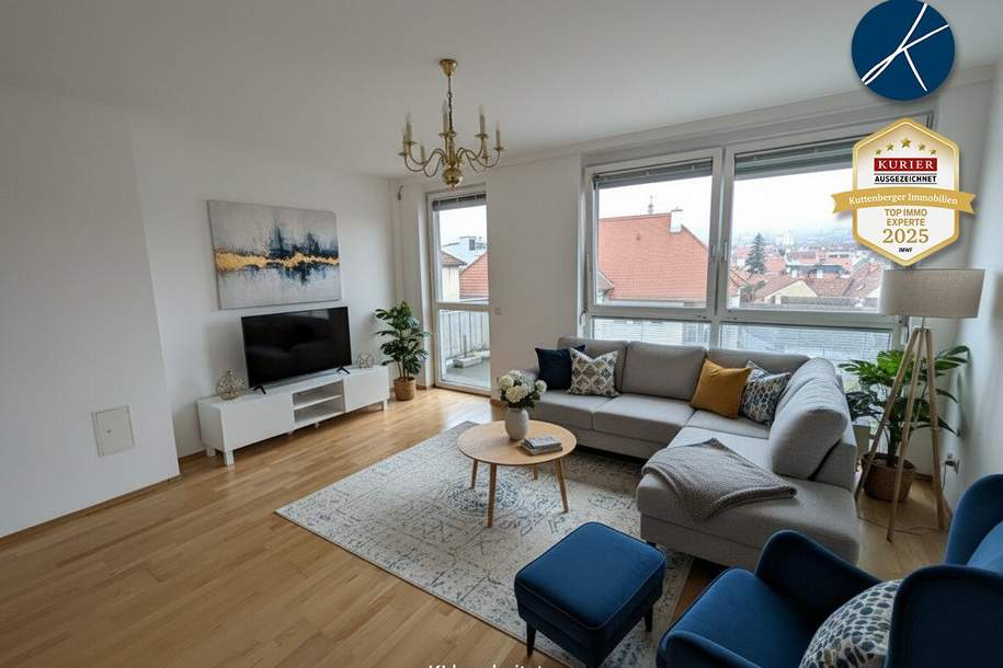 Zentrale Mietwohnung mit Balkon, Garagenstellplatz und Altstadtblick, Wohnung-miete, 850,00,€, 3500 Krems an der Donau(Stadt)