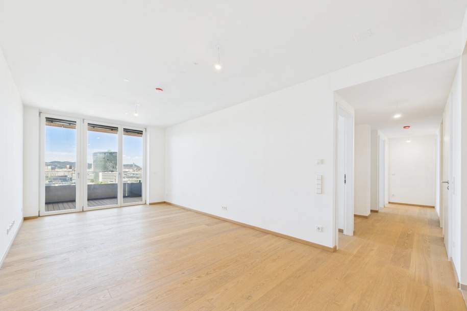 Wohnturm Grünblick: 4-Zimmer-Wohnung auf der Westseite im 12. Stock, Wohnung-kauf, 1.137.000,€, 1020 Wien 2., Leopoldstadt