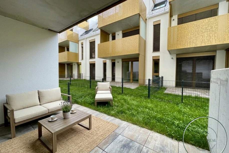 Zwei Gärten, zwei Bäder &amp; U1-Nähe: hochwertiger 3-Zimmer Neubau in Kagran, Wohnung-miete, 1.925,80,€, 1220 Wien 22., Donaustadt