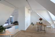 Zentral im 9.: 22 m2 privates Sonnendeck + 3 Zimmer-Dachgeschoß ERSTBEZUG + Klima + Lift