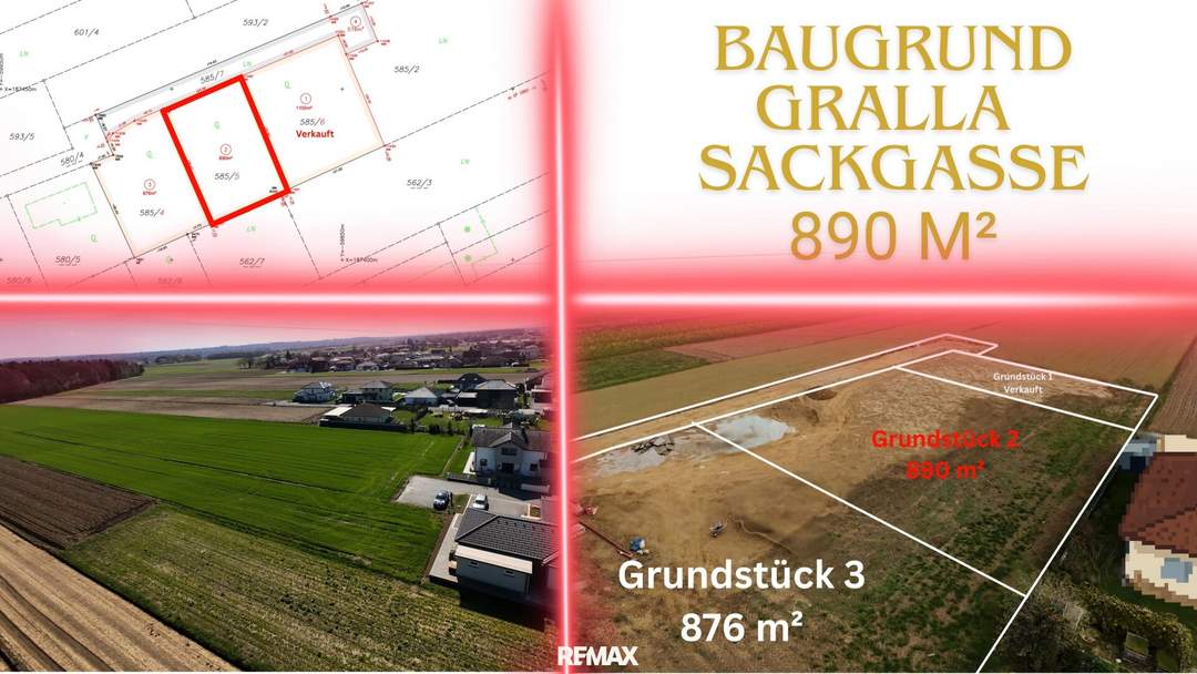 Die Erschließung hat begonnen! 890 m² Baugrundstück in Top-Lage von Gralla zu verkaufen!