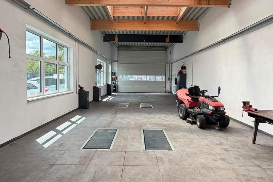 Helle Werkstatthalle ca. 162 m² mit 4 Hebebühnen und LKW-Durchfahrt, Gewerbeobjekt-miete, 2.260,00,€, 2601 Wiener Neustadt(Land)