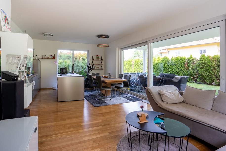 Stilvolle Gartenwohnung in Reifnitz am Wörthersee – ruhig gelegen und mit großzügigen Außenflächen!, Wohnung-kauf, 585.000,€, 9081 Klagenfurt Land