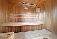 Hoher Wohnkomfort durch offene Raumgestaltung und Rooftop-Sauna über den Dächern Wiens