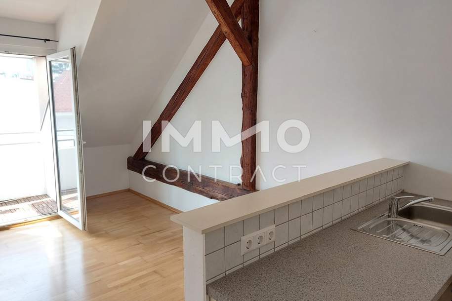 WUNDERSCHÖNE ALTBAU DG-WOHNUNG MIT VIEL FLAIR NAHE TU MIT BALKON, Wohnung-miete, 974,40,€, 8010 Graz(Stadt)