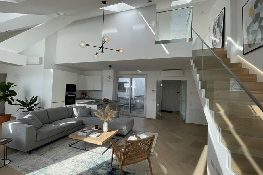 4 Zimmer-Maisonetten-Wohnung mit einer Terrasse und eigenem Studio im Oberbereich mit separatem zusätzlichem Eingang!, Wohnung-miete, 4.555,63,€, 1010 Wien 1., Innere Stadt