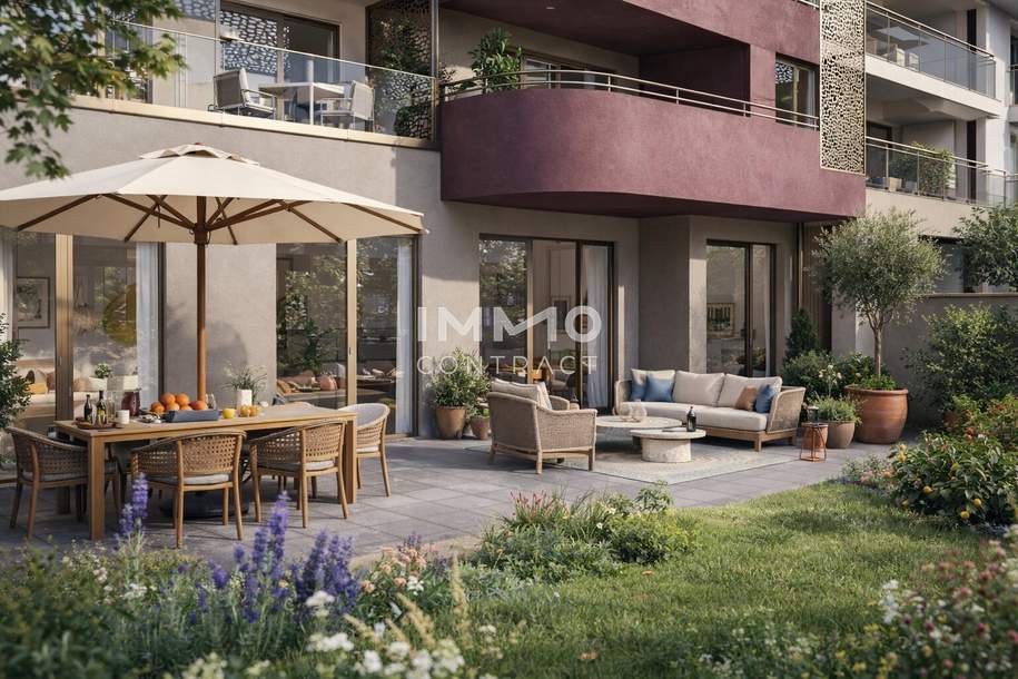 Provisionsfrei! Gartenwohnung mit Nachmittagssonne und freiem Blick (Neubau, Erstbezug), Wohnung-kauf, 268.770,€, 1230 Wien 23., Liesing