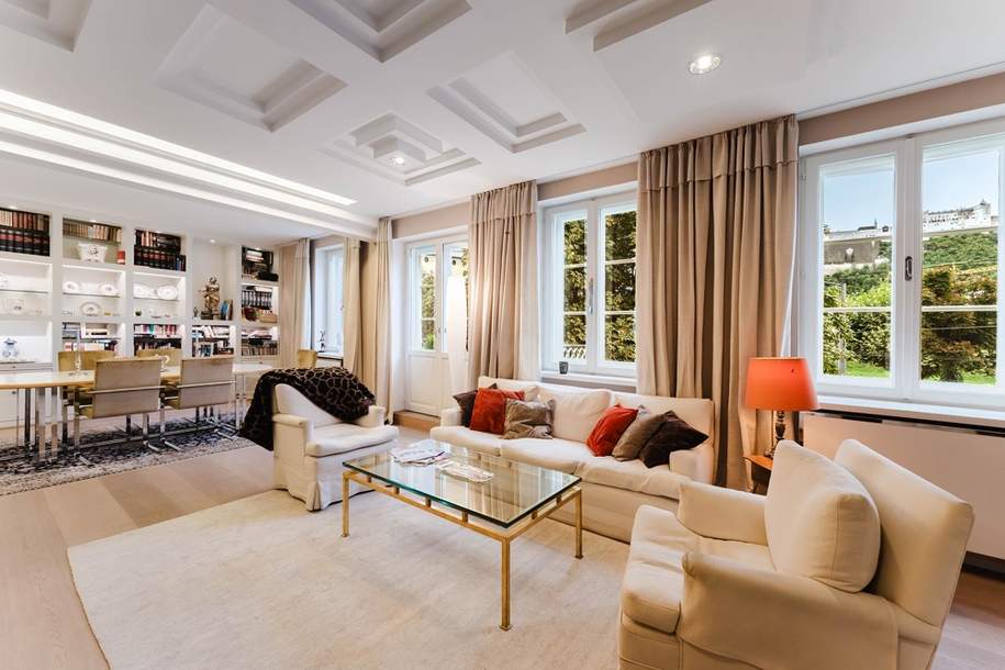 Historischer Blick! 180 m² Altbauwohnung mit Balkon und Festungsblick im Herzen der Salzburger Altstadt, Wohnung-kauf, 1.980.000,€, 5020 Salzburg(Stadt)