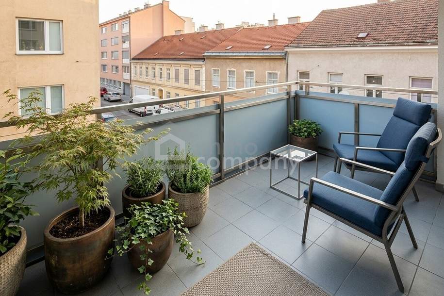 Anspruchsvoll kernsanierte, neuwertige 2-Zi-Balkonwohnung in Ruhelage nahe U6 Niederhofstrasse, Wohnung-kauf, 435.000,€, 1120 Wien 12., Meidling