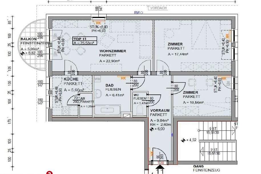 **GERÄUMIG &amp; HELL** - 3-Zimmerwohnung mit Balkon, Wohnung-miete, 896,16,€, 8020 Graz(Stadt)