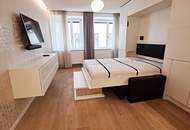 STEPHANSPLATZ-NÄHE, möbliertes 35 m2 Apartment, 1 Zimmer, Kochnische, Duschbad, Parketten, 3. Liftstock, Rotenturmstraße