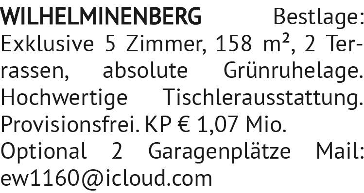 WILHELMINENBERG Best la ge: