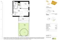 Bereit für den Einzug - Gut geschnittene 2-Zimmer-Wohnung mit Terrasse und Garten - Provisionsfrei