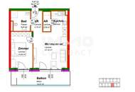 54,07qm geförderte 2ZI- Balkon-Wohnung