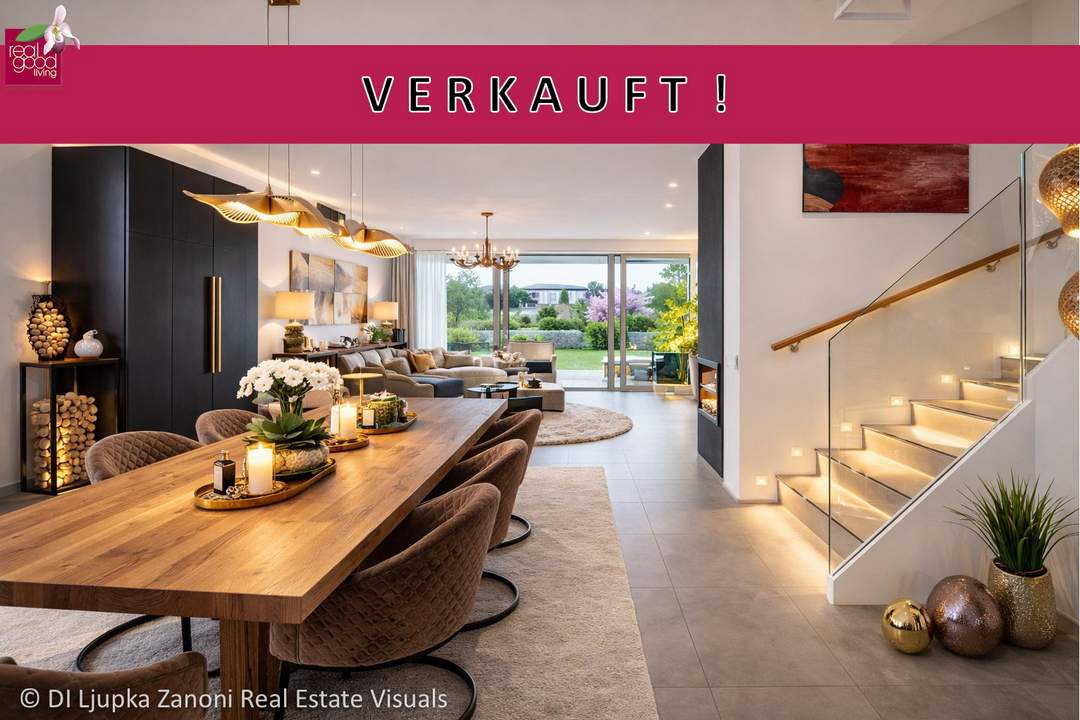 Möbliertes Designer-Doppelhaus mit Spa &amp; Pool nahe Wien