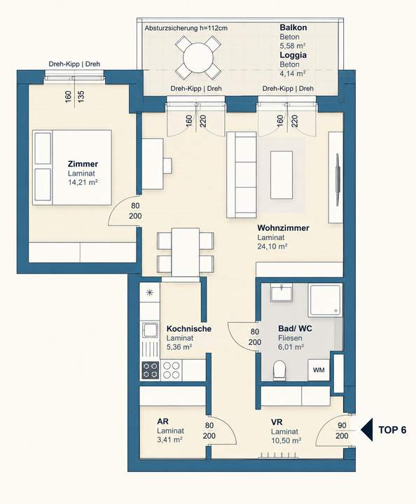 Urban Living | 2 Zimmerwohnung mit Balkon