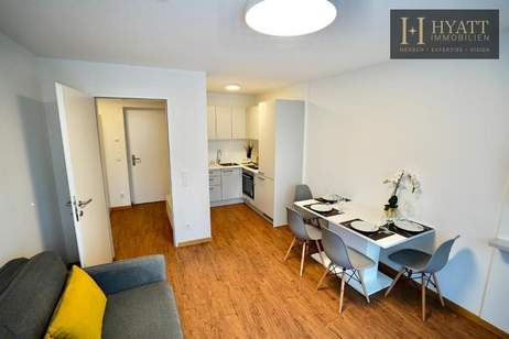 Voll möbliertes Neubau-Apartment im 3.Liftstock mit großzügiger Terrasse | flexible Eigennutzung oder Kurzzeitvermietung (Airbnb) | ca. 11,80 % Bruttoumsatzrendite 2025, Wohnung-kauf, 195.000,€, 1120 Wien 12., Meidling