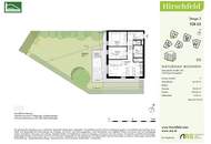 Ihr Garten zum Entspannen - beliebte 3.Zimmer-EG-Wohnung im Erstbezugs-Neubau mit Geothermie im "Hirschfeld"