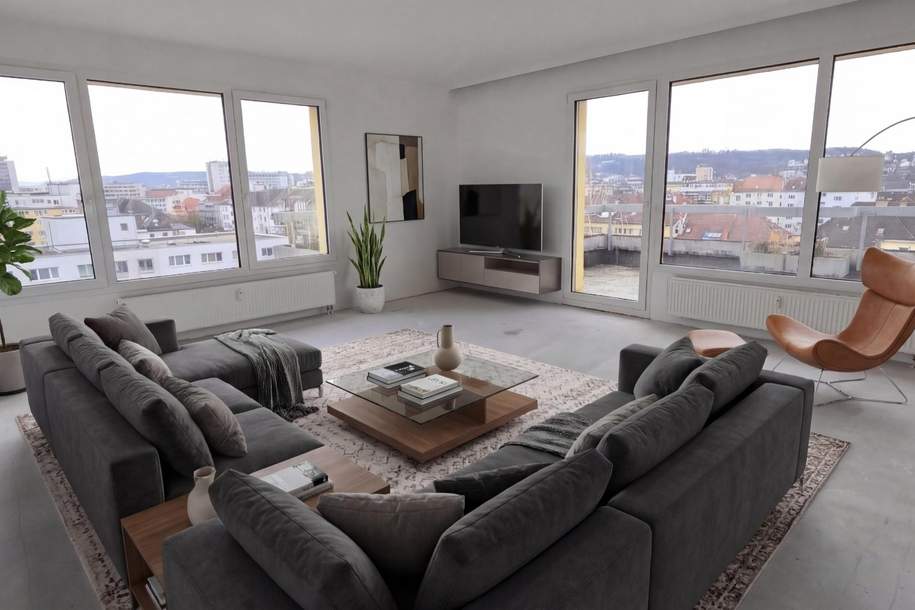 Stilvolle 3-Zimmer-Wohnung mit riesiger Dachterrasse nähe Landstraße!, Wohnung-kauf, 449.000,€, 4020 Linz(Stadt)