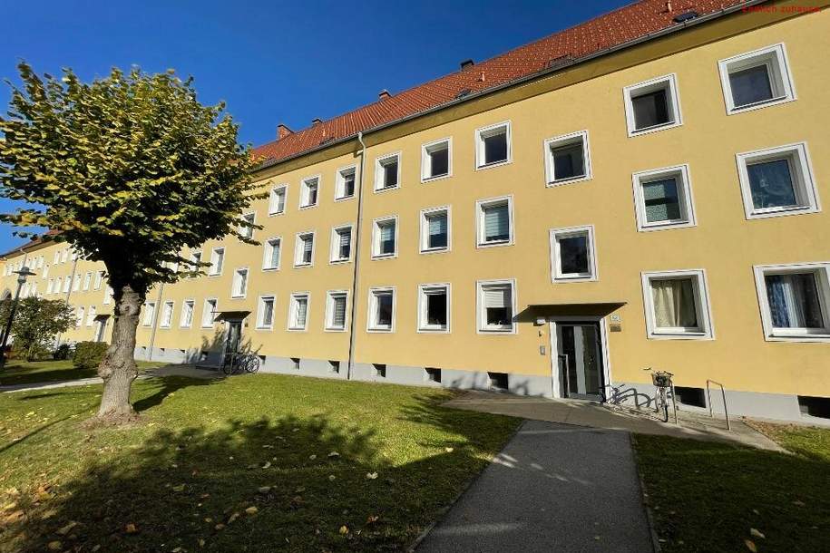 Grünes Wohnen in sonniger Lage lädt zum Erholen und Entspannen ein! Sehr gemütlich, hell und freundlich, schöner Schnitt! 1A-Infrastruktur! Sofort verfügbar!, Wohnung-miete, 535,16,€, 4400 Steyr(Stadt)