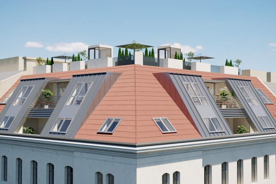 "Margarete"-Topdachgeschossausbau im Herzen des 5. Bezirks, ab 2028 direkt neben der U 2 - nur noch 5 Wohnungen frei, Wohnung-kauf, 598.000,€, 1050 Wien 5., Margareten