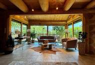 KANADAFEELING PUR - ROMANTISCHES NATURSTAMMBLOCKHAUS MIT NEUEM POOL!