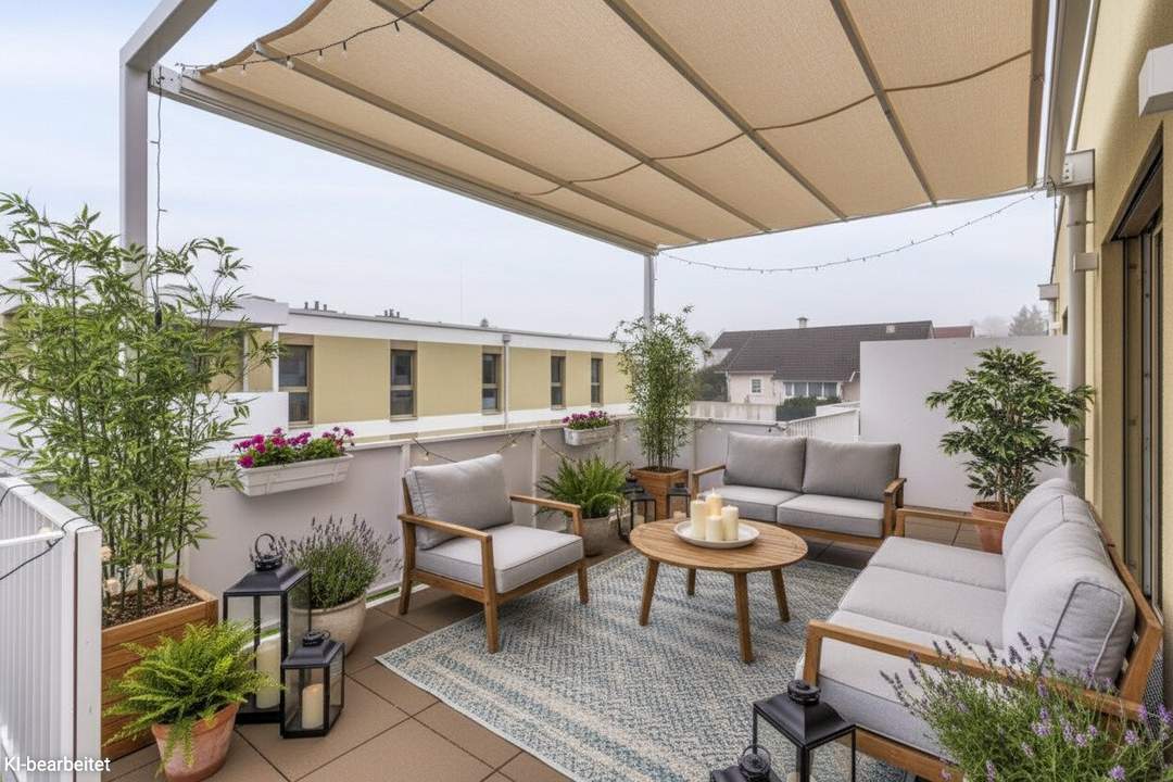 PROVISIONSFREI! 3-Zimmer-Wohnung mit Rundum-Dachterrasse | Zugang von jedem Raum | Großzügig geschnitten