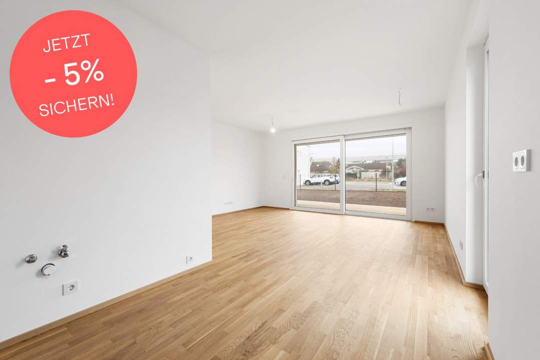 Jetzt 285.000,- statt 300.000,-! Sofort vermietbare 2-Zimmer-Wohnung nächst künftigem Uniklinikum | Mit Terrasse &amp; Garten im Grünen | Provisionsfrei