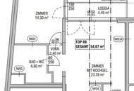 Neubau-Erstbezug | 2-Zimmer-Wohnung mit Loggia | 49,58 m²