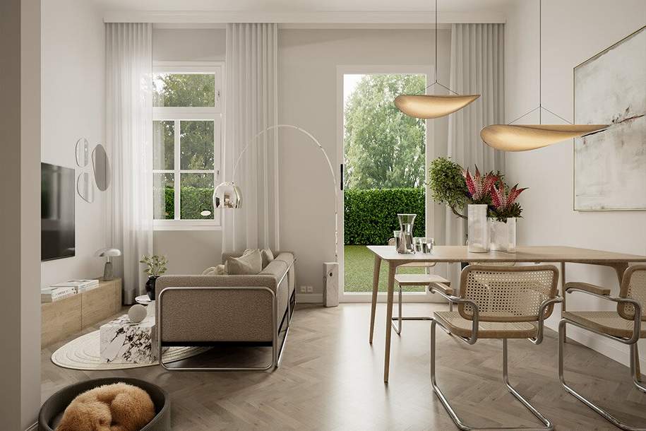 Kleinod mit Stadtgarten | Erhöht gelegen – Gartenwohnung mit Terrasse, Wohnung-kauf, 289.000,€, 1110 Wien 11., Simmering